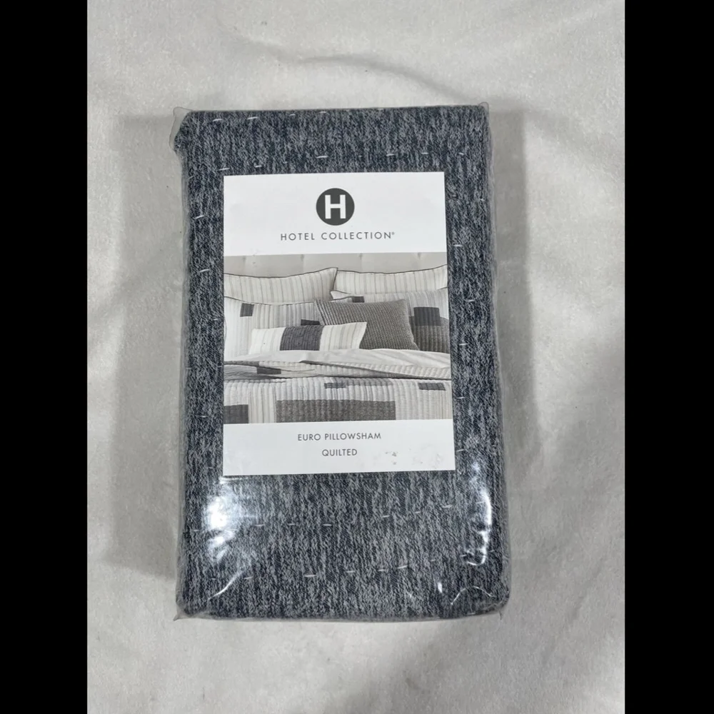 NIB Hotel Collection Patchwork Stripe Euro Sham‎